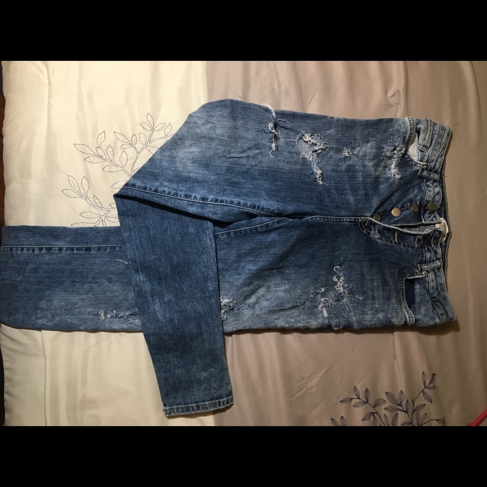 High waisted boyfriend skinny jeans